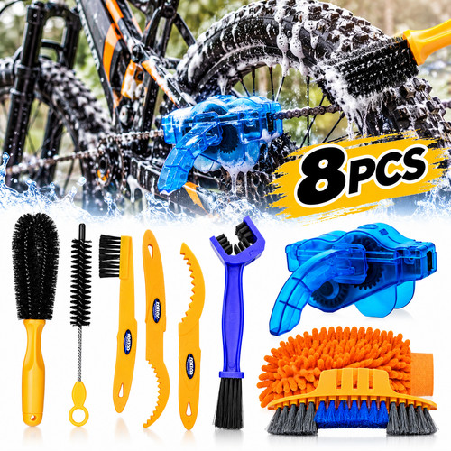 8pcs bike cleaning kit bicycle - cleaning,