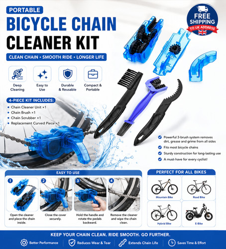 Portable bicycle chain - portable, cleaner